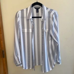White House Black Market button down top